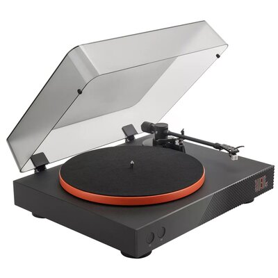 Gramofon JBL Spinner BT Czarno-Pomarańczowy, Manualny, Napęd paskowy, BT aptX HD, Prędkość odtw. 33 1/3, 45 obr./min