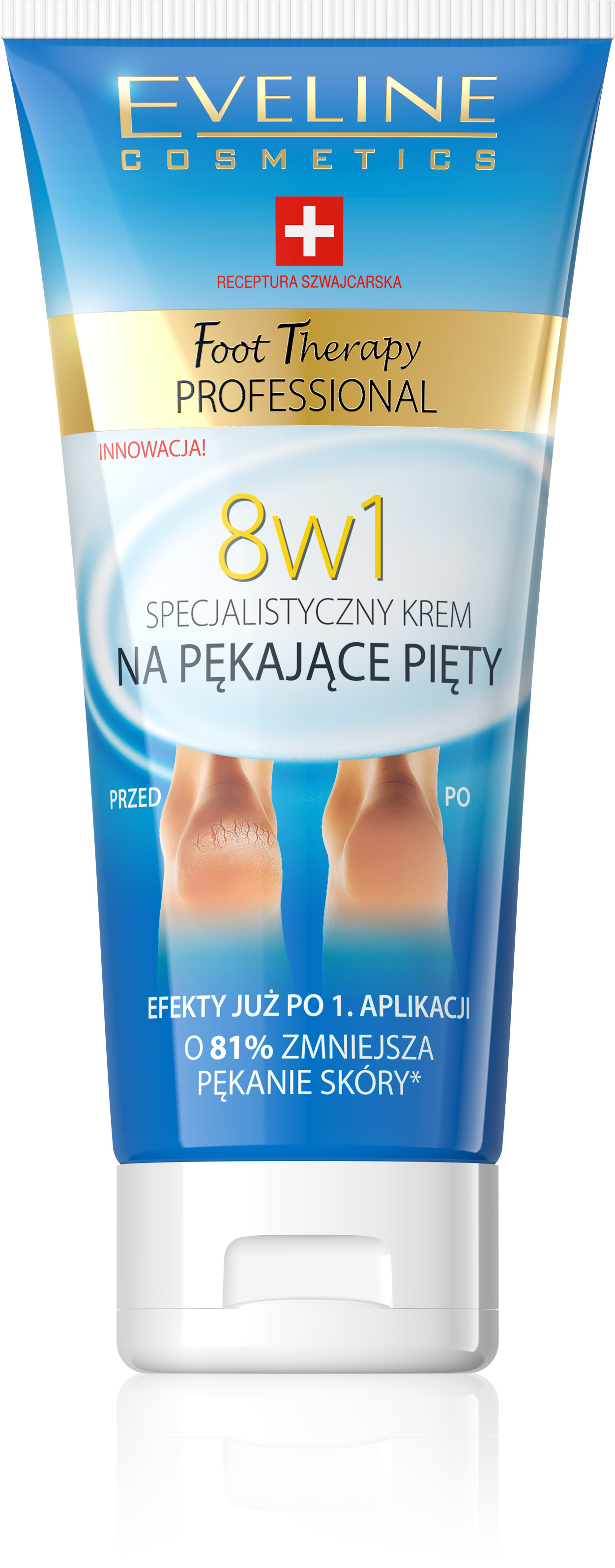 Eveline Cosmetics Foot Therapy Professional, specjalistyczny krem na pękające pięty 8w1, 100 ml