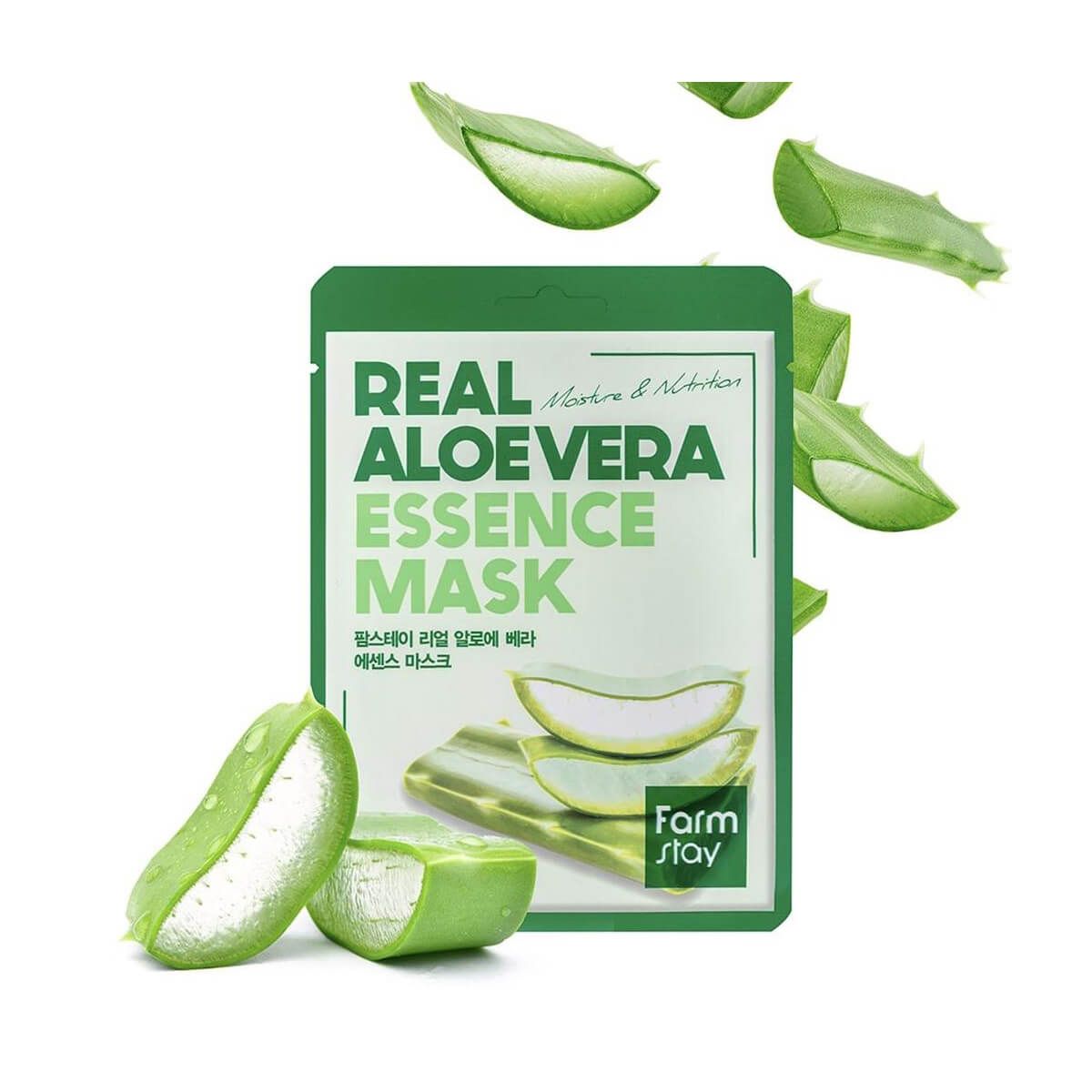 Farmstay Real Aloe Vera Essence maska do twarzy, 23 ml