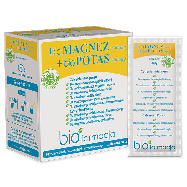 Biofarmacja bioMagnez + bioPotas suplement diety, 30 sasz./1 opak.