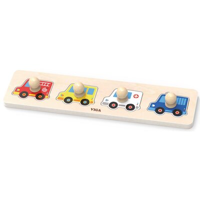 Puzzle VIGA Pierwsze puzzle z uchwytami: Auta 44535 (4 elementy)