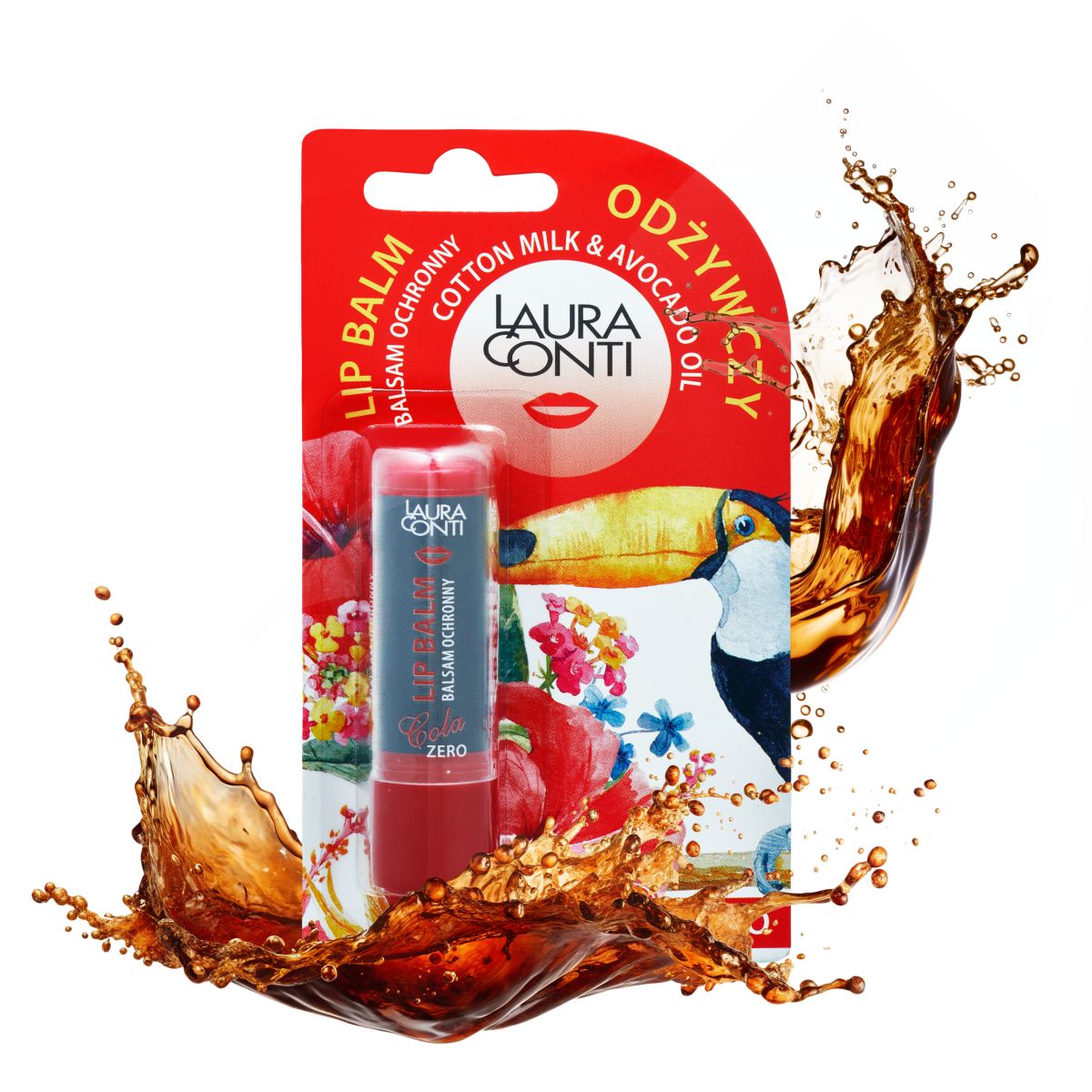 Laura Conti Cola Zero pomadka ochronna do ust, 4,8 g