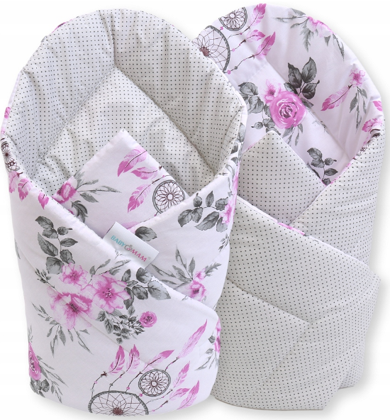 Babymam becik rożek niemowlęcy bawełna dwustronny