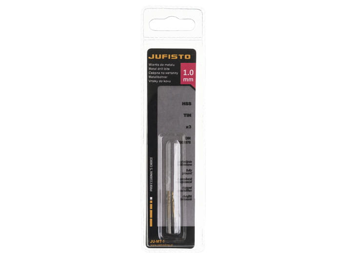 Wiertło do metalu HSS-G TIN 1,0 x 34 mm (3 szt.) JUFISTO