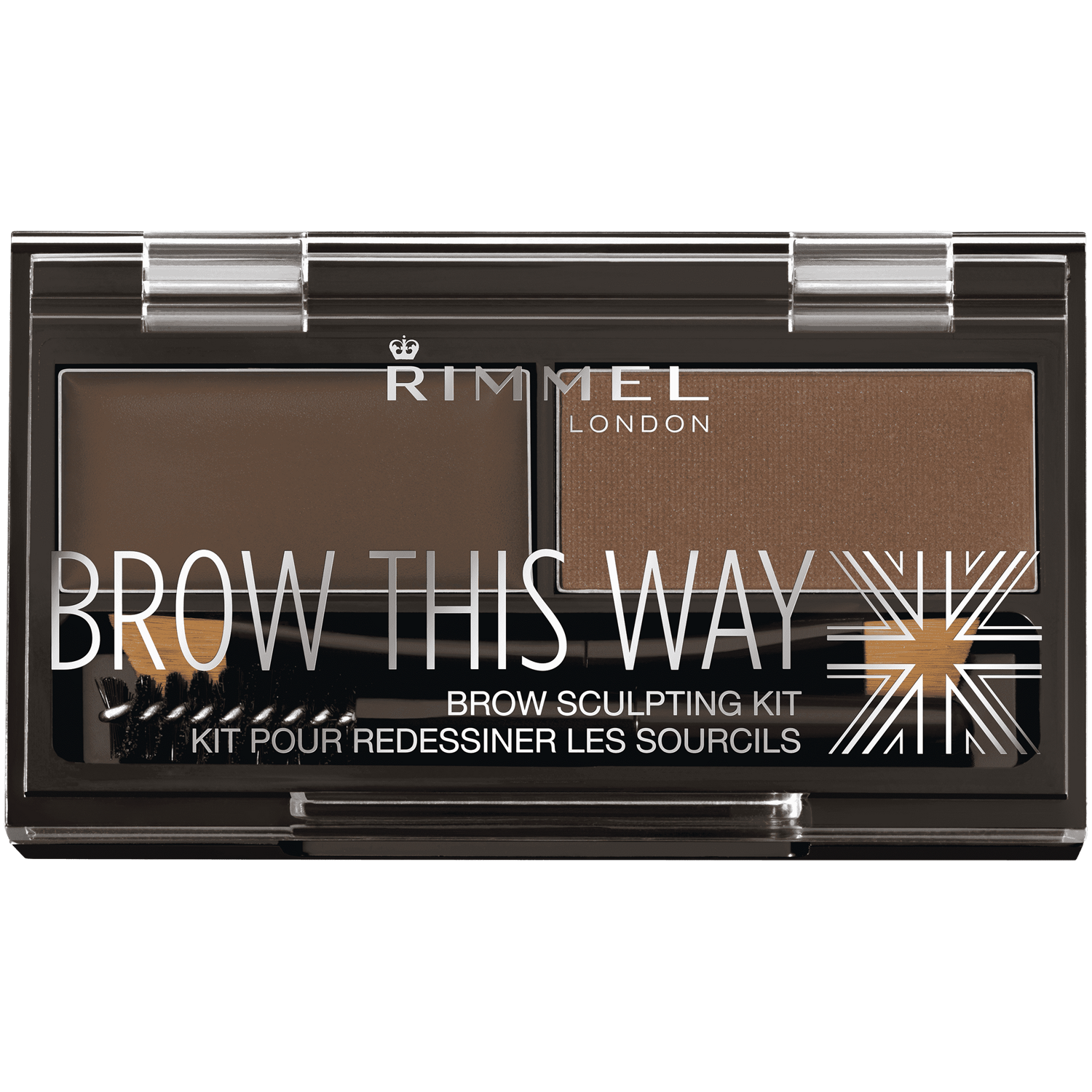 Rimmel Brow This Way paleta do brwi dark brown 003, 2,4 g