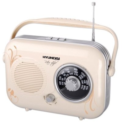 Radio HYUNDAI PR100B Kremowe, Przenośne, Analogowe, Tuner FM/AM, Wyjście Słuchawkowe Mini-Jack, Zasilanie Bateryjno-Sieciowe