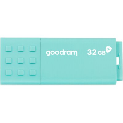 Pendrive GOODRAM UME3 Care 32GB, USB 3.2 Gen. 1 (USB 3.0), Odczyt 60 Mb/s, Zapis 20 Mb/s Turkusowy