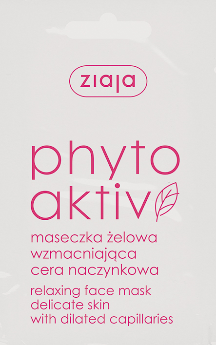 Ziaja Phytoaktiv, maseczka żelowa wzmacniająca, cera naczynkowa, 7 ml