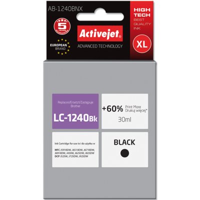 Tusz ACTIVEJET do Brother LC-1240BK / LC-1220BK Czarny 30 ml AB-1240BNX
