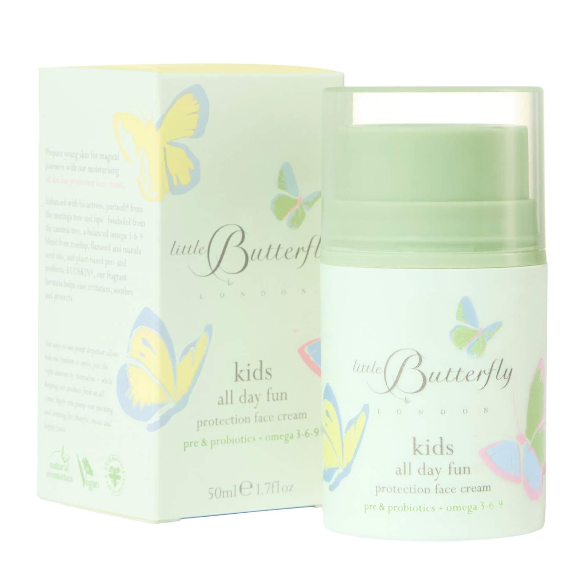 Little Butterfly London ochronny krem do twarzy dla dzieci już od 3 roku życia, 50 ml