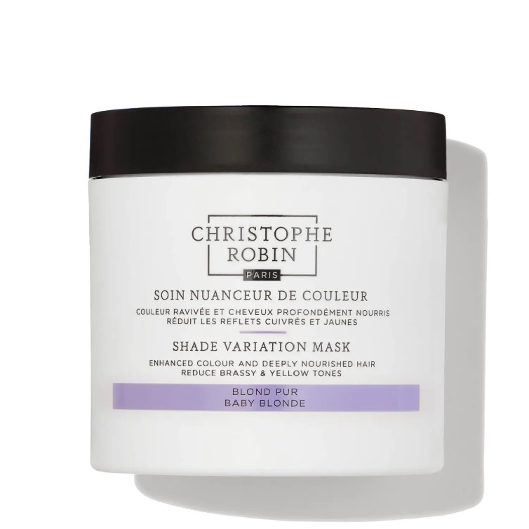 Christophe Robin Shade Variation Masks odżywcza kremowa maska odświeżająca kolor włosów Baby Blonde, 250 ml