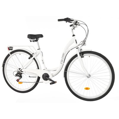 Rower miejski DAWSTAR Citybike S7B 28 cali damski 2024 Biały
