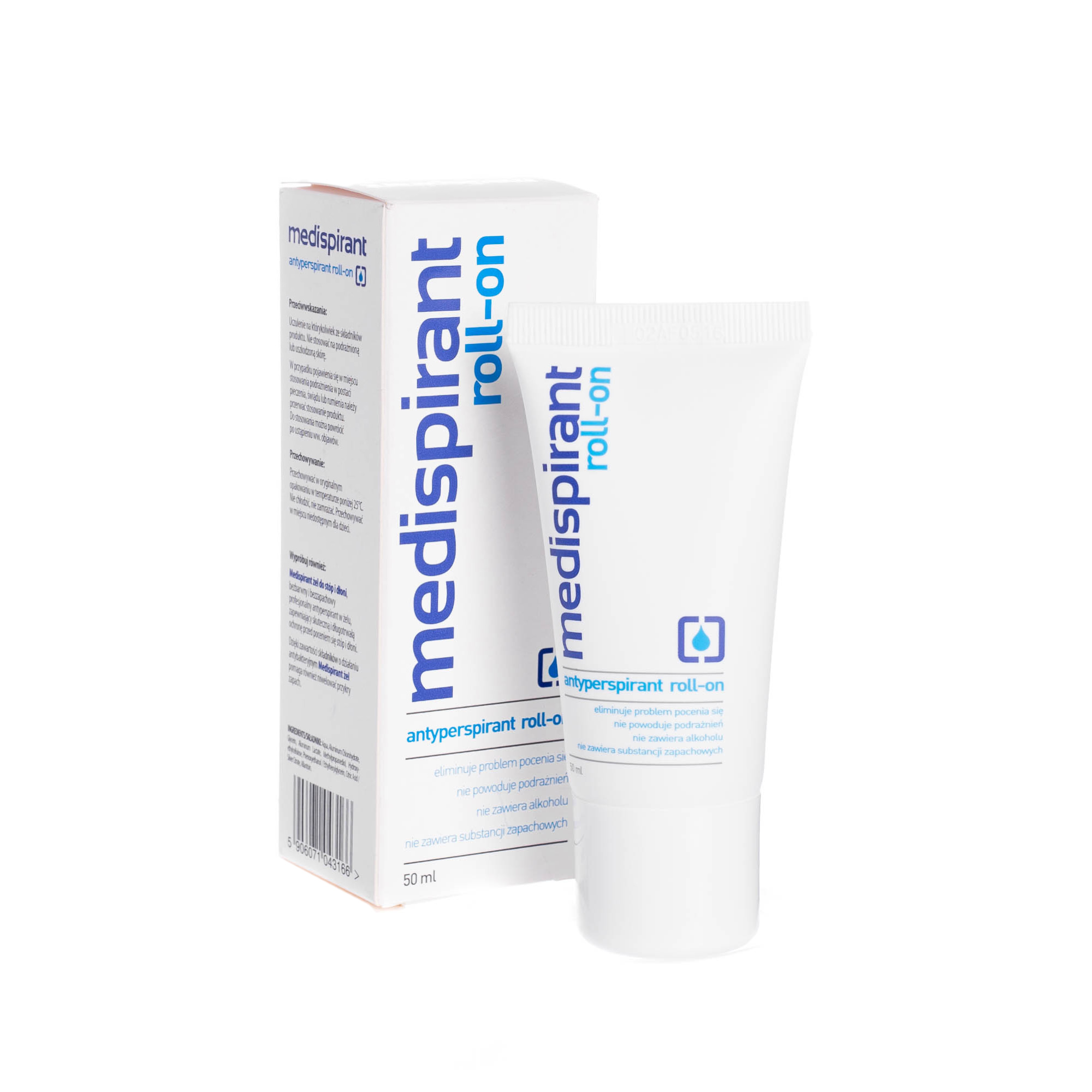 Medispirant Roll-on - antyperspirant eliminujący problem pocenia się, 50 ml.
