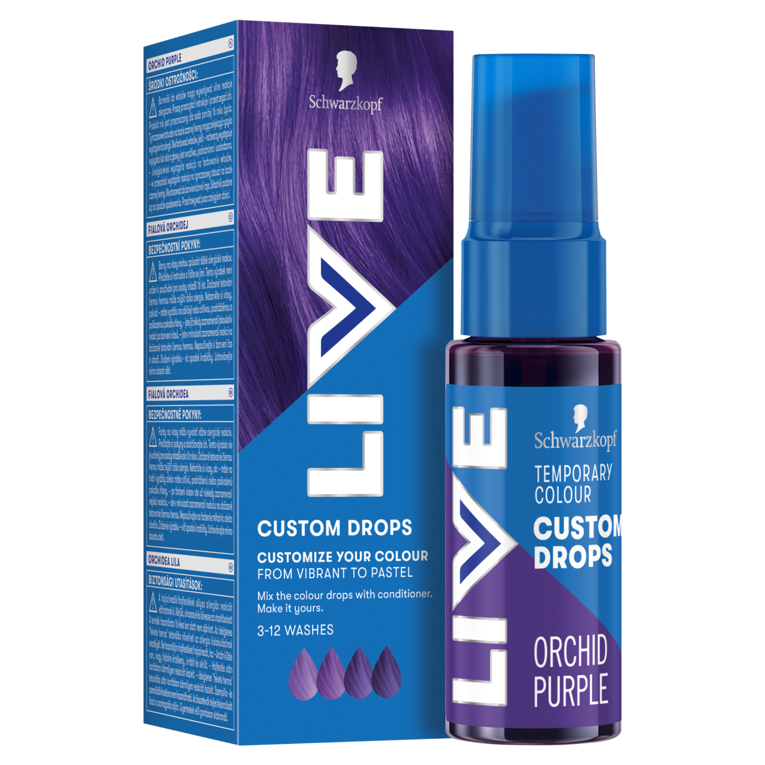 Live Drops półtrwała farba do włosów orchid purple, 30 ml