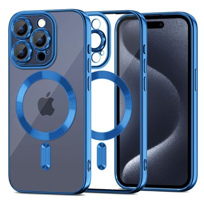 Etui TECH-PROTECT MagShine Magsafe do Apple iPhone 15 Pro Max Niebieski