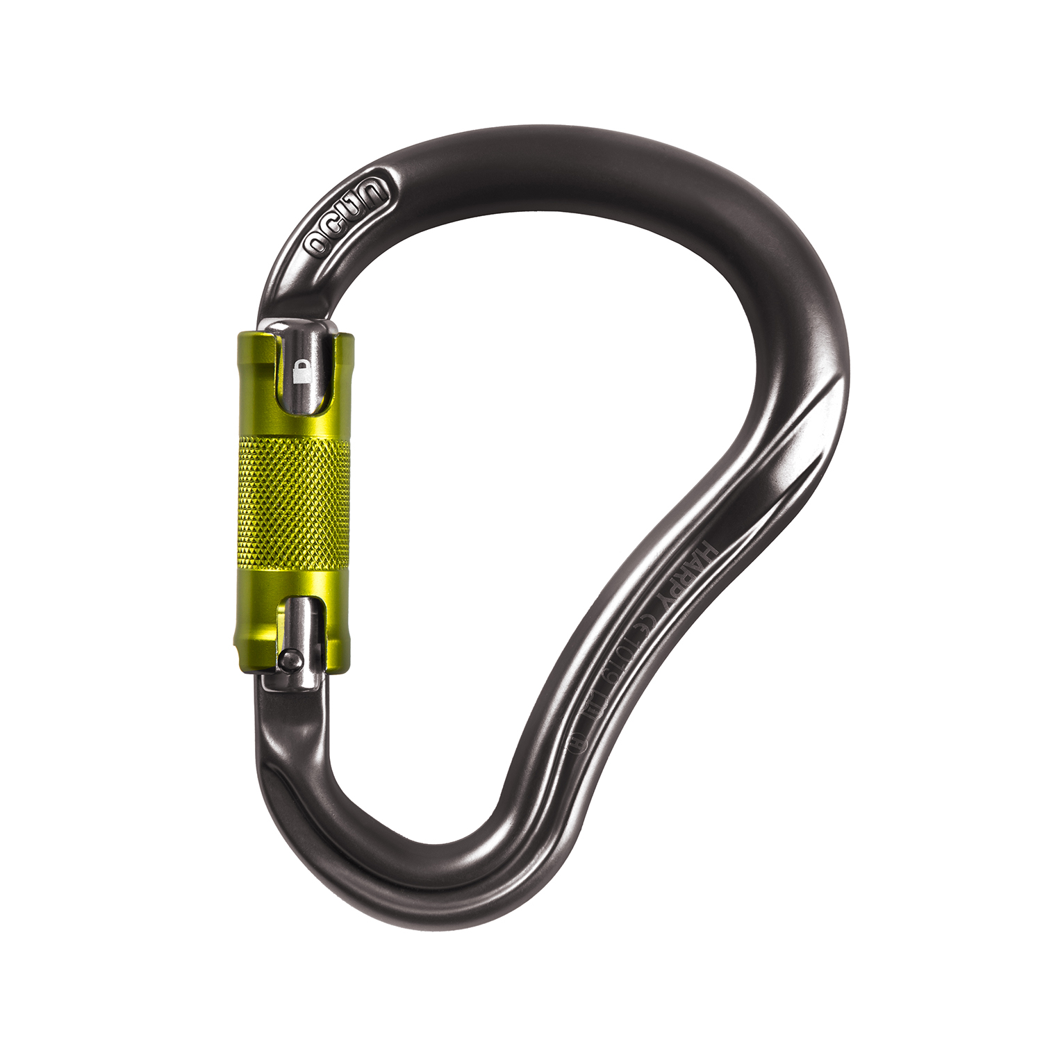 Karabinek wspinaczkowy z zamkiem automatycznym Ocun Harpy HMS Twist anthracite - ONESIZE