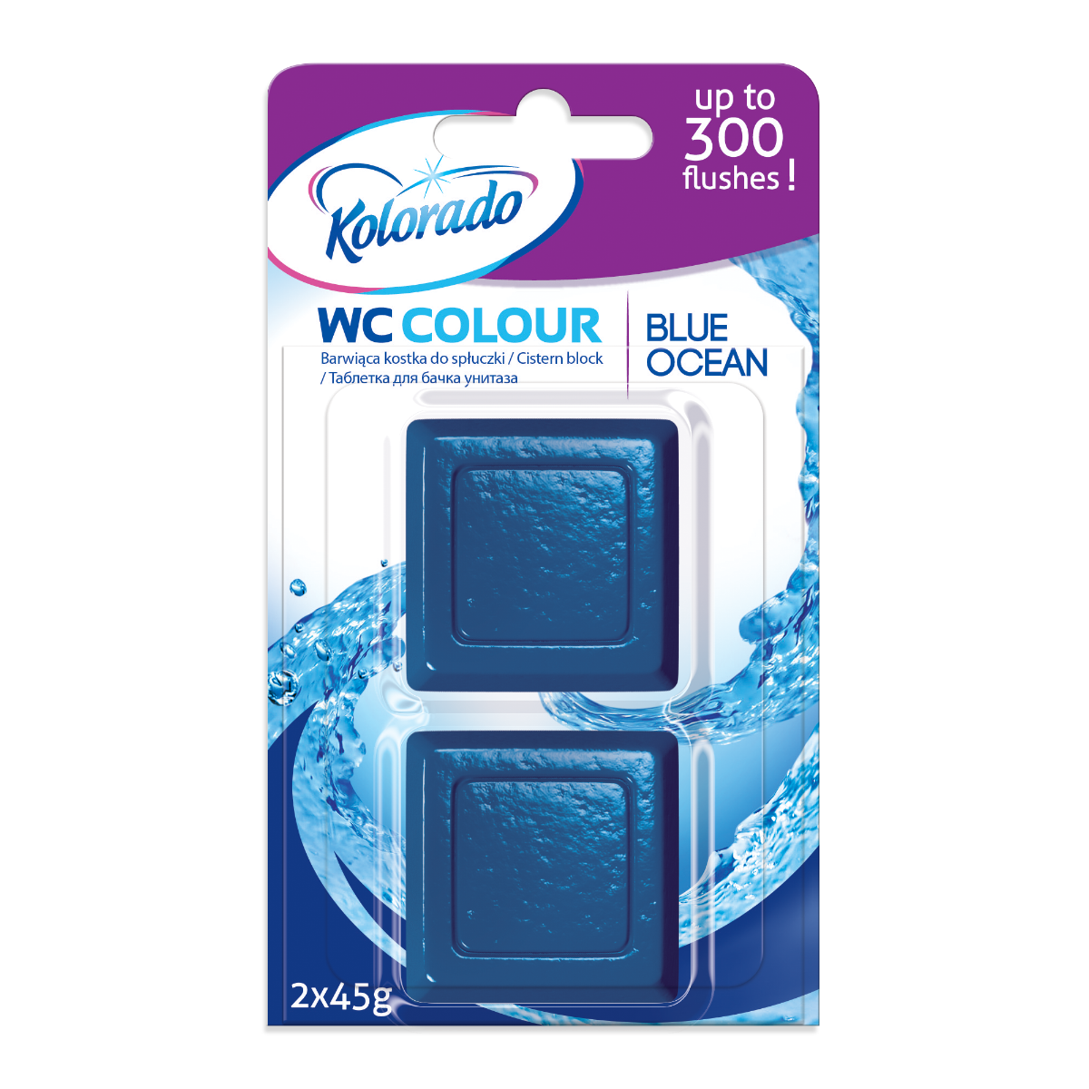 Kolorado Ocean Blue kostka do WC, 2 szt.