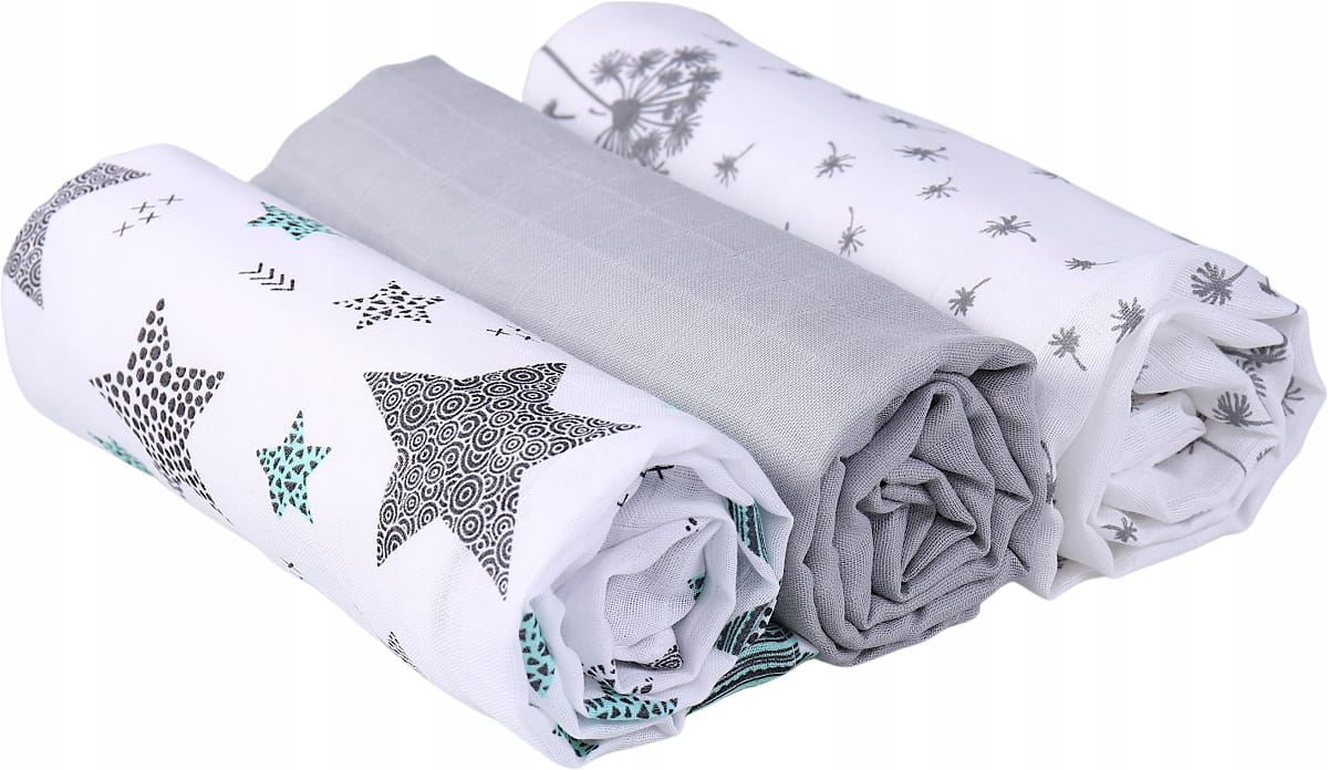 Babymam pieluchy muślinowe pieluszki premium 3szt