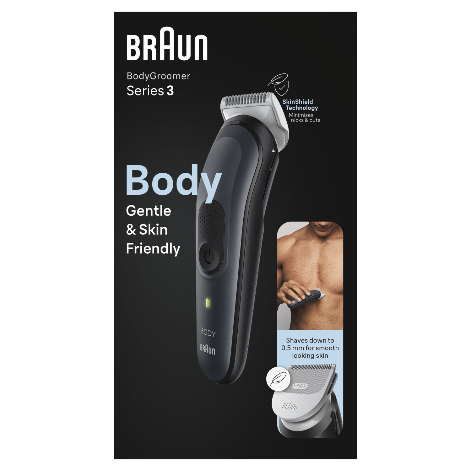 Braun BG3340 GTLGRY golarka do ciała męska, 1 opak.
