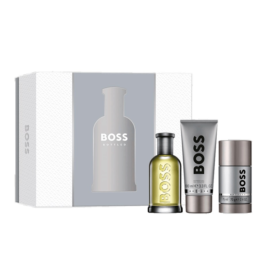 Hugo Boss Bottled zestaw: woda toaletowa męska, 100 ml + żel pod prysznic, 100 ml + dezodorant sztyft, 75 ml