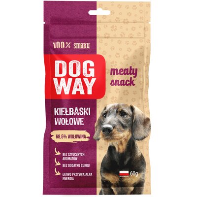 Przysmak dla psa DOGWAY Meaty Snack Kiełbaski wołowe 60 g