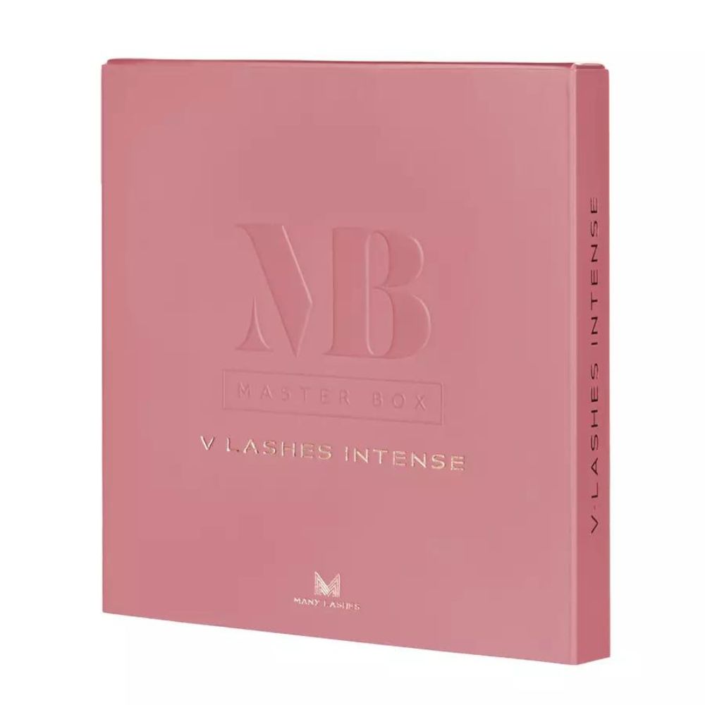 Many Beauty Masterbox V-lashes Intense zestaw kępek rzęs do makijażu skręt B - delikatny skręt, 1 zest.