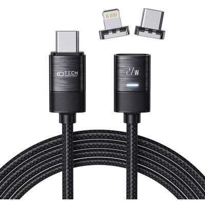 Kabel USB-C - Lightning/USB-C TECH-PROTECT UltraBoost PD27W/3A 2m Czarny