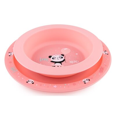 Zestaw naczyń CANPOL BABIES Exotic Animals 56/523 Różowy