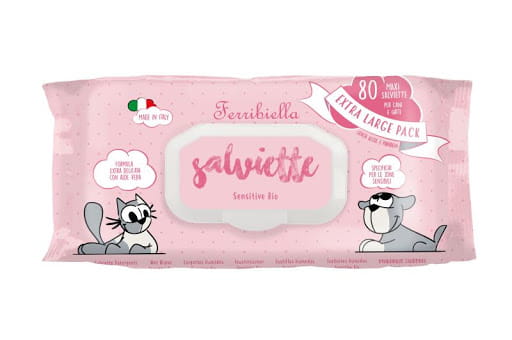 Ferribiella Uniwersalne chusteczki dla psa i kota Sensitive 80 szt.