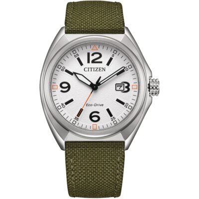 Zegarek CITIZEN Eco-Drive Military AW1571-09A Stalowo-zielony