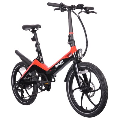 Rower elektryczny DUCATI MG-20 U14 20 cali Czarno-czerwony
