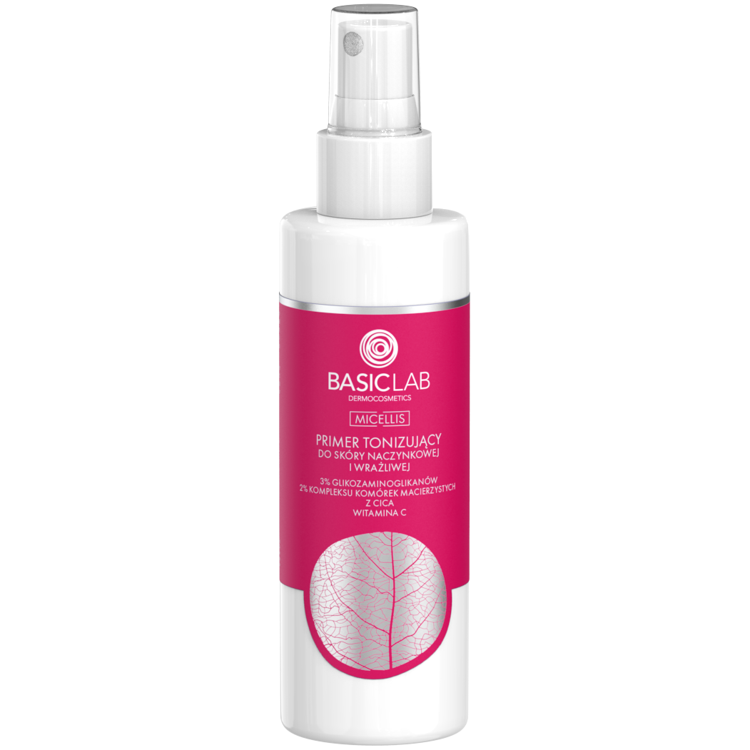 Basiclab Micellis primer tonizujący do skóry naczynkowej i wrażliwej, 150 ml