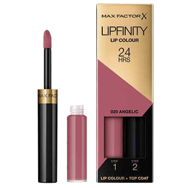 Max Factor Lipfinity Lip Colour 24H dwufazowa szminka o długotrwałym efekcie 020 angelic, 2,3 ml + 1,9 g