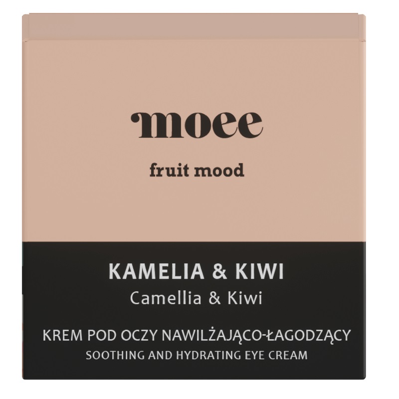 Moee Fruit Mood nawilżająco-łagodzący krem pod oczy kamelia & kiwi, 30 ml
