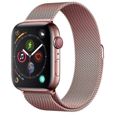 Pasek DEVIA Elegant Milanese do Apple Watch do koperty 42/44/45mm Różowe złoto