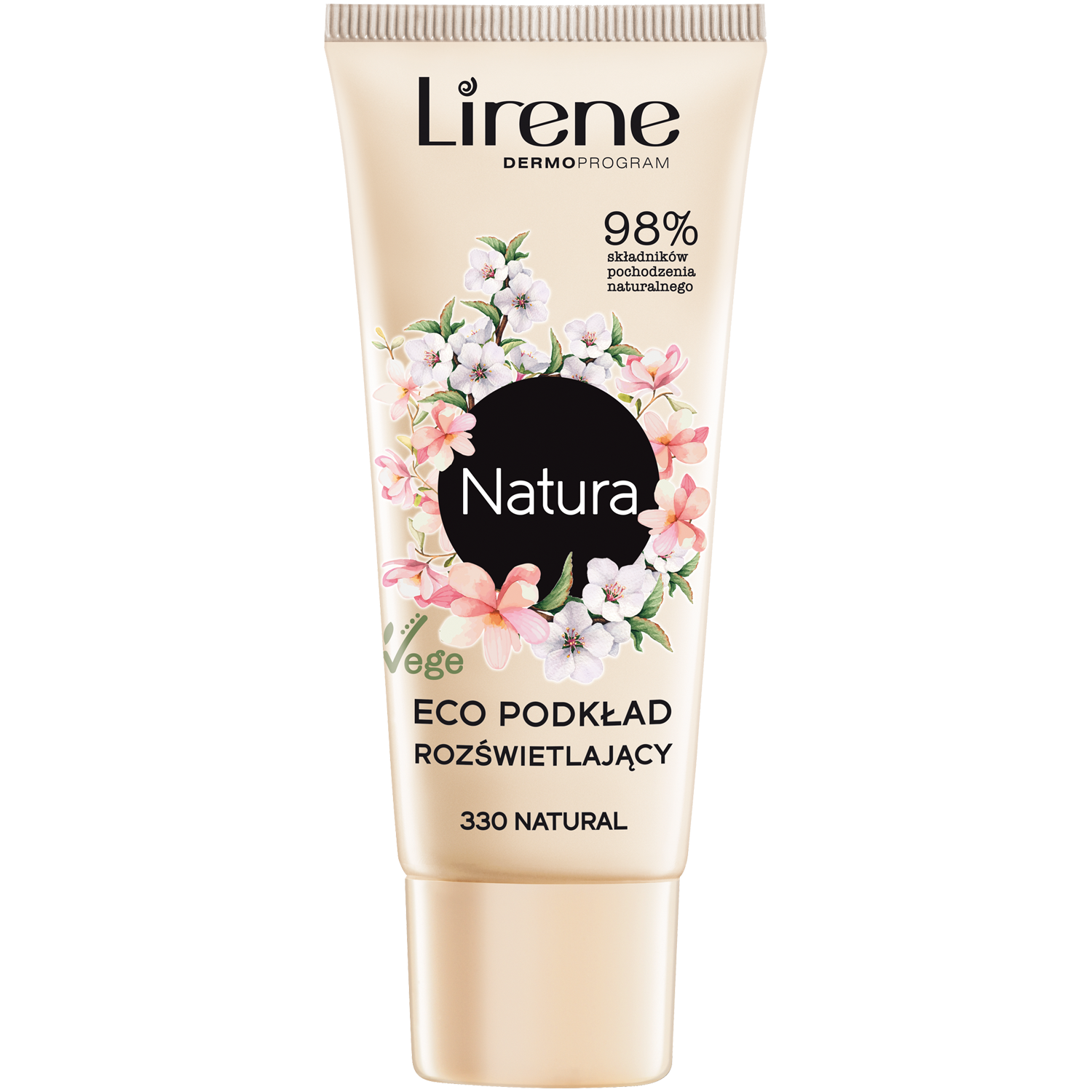 Lirene Natura podkład rozświetlający do twarzy 330 natural, 30 ml