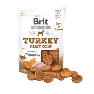 Przysmak dla psa BRIT Jerky Turkey Meaty Coins Pumpkin 80 g