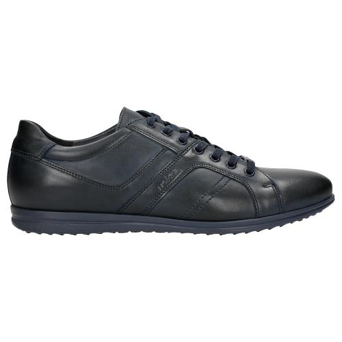 Wojas Granatowe Sneakersy Męskie Ze Skóry Licowej