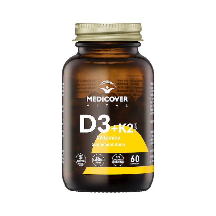 Medicover Vital D3 + K2 Mk7 suplement diety, 60 kaps./1 opak.