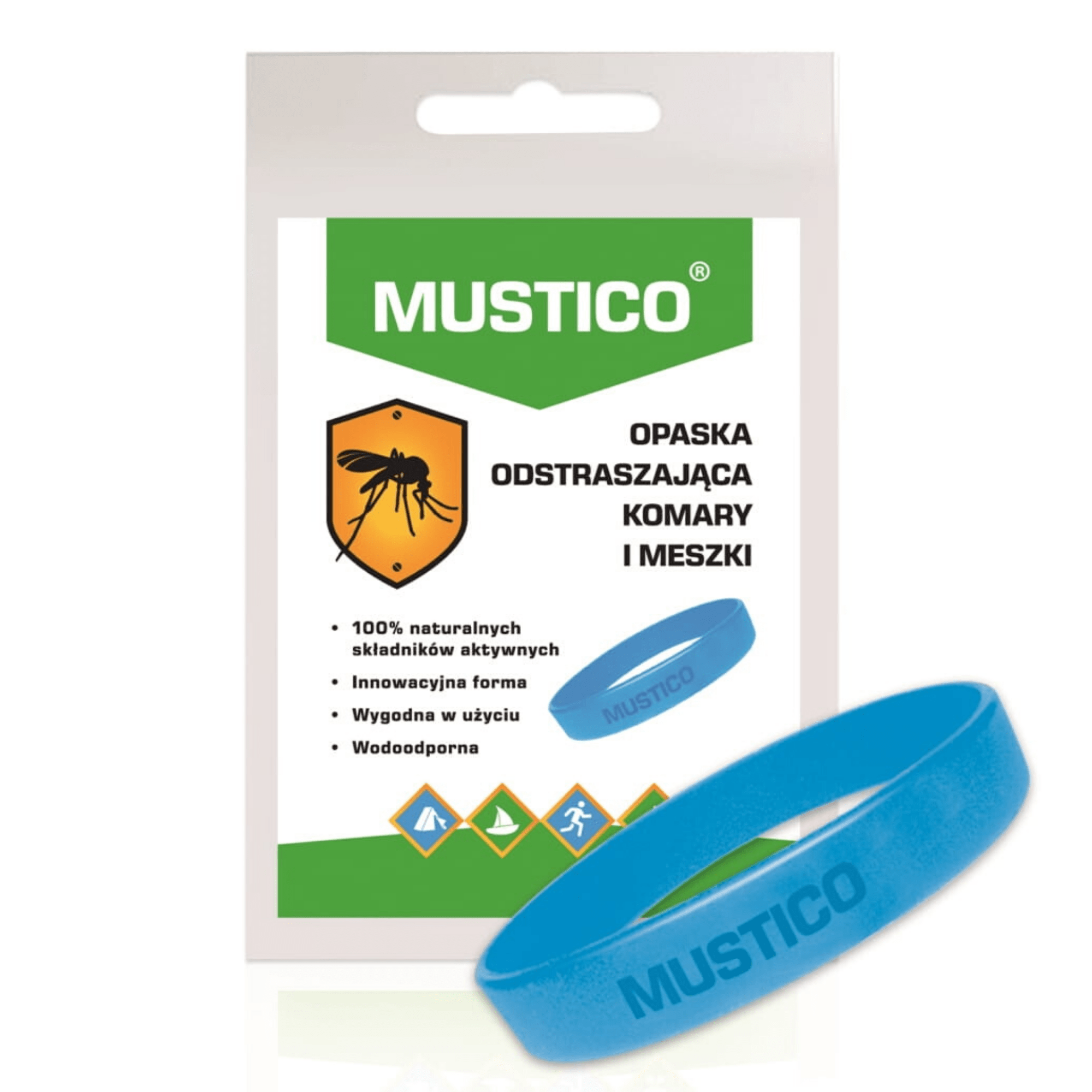 Biovena Mustico opaska odstraszająca komary i meszki, 1 szt.