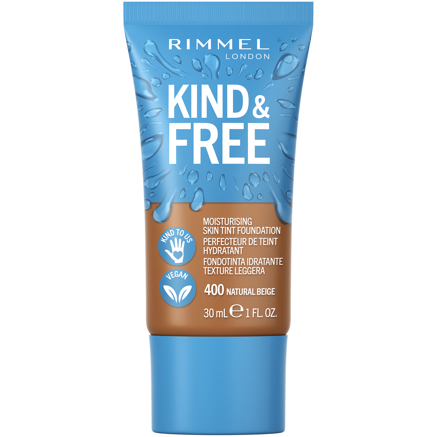 Rimmel Kind &amp; Free Podkład Do Twarzy 400 Natural Beige Wegański Nawilżający 41 G