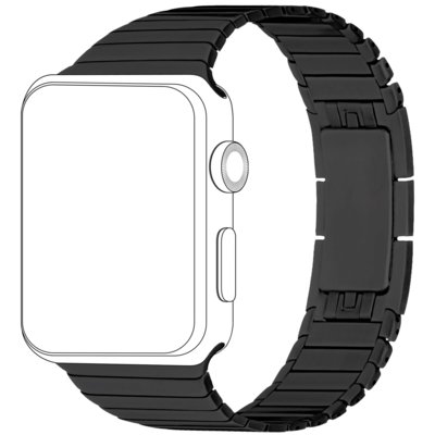 Pasek TOPP do Apple Watch do koperty 42/44/45mm Czarny