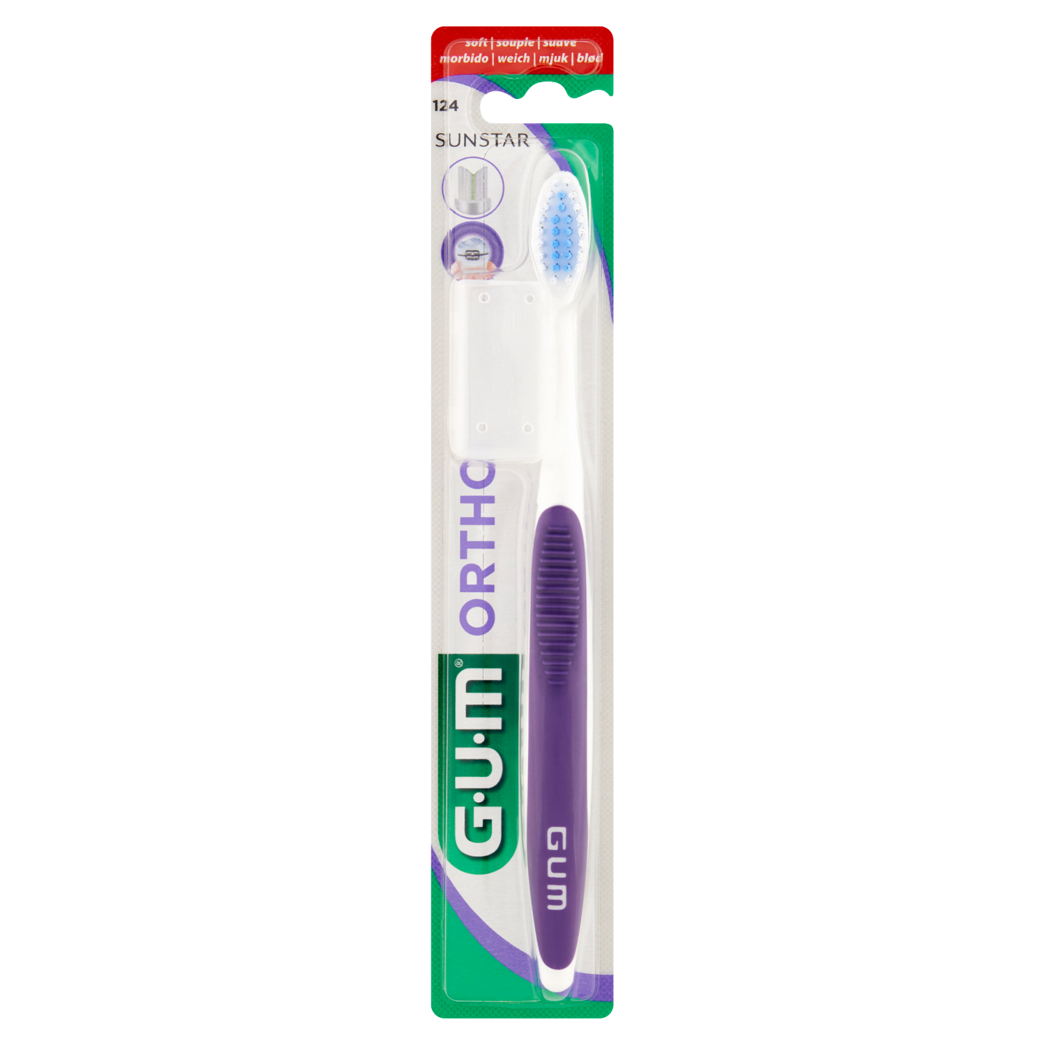 Gum Ortho szczoteczka do mycia zębów, 1 szt.