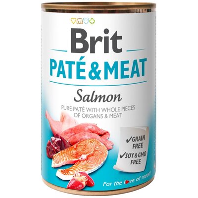 Karma dla psa BRIT Pate & Meat Łosoś 800 g