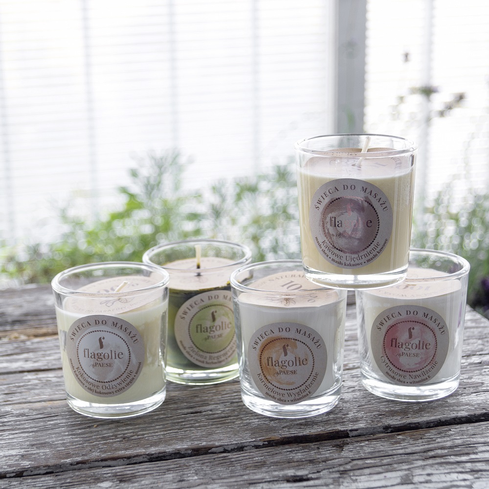 Flagolie Small Candles mała świeca do masażu kawowe ujędrnienie, 70 g