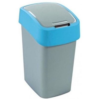 Kosz na śmieci CURVER Flip Bin 25L Srebrno-niebieski