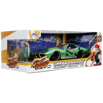Samochód JADA TOYS Street Fighter 1969 Chevrolet Corvette Stingray ZL1 + figurka 253255061