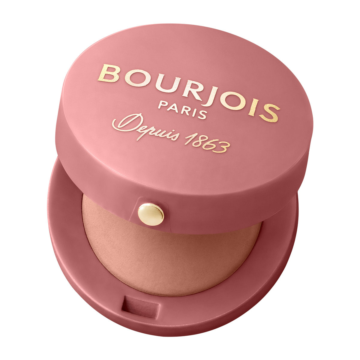 Bourjois Little Round Pot trwały róż do policzków z lusterkiem i pędzelkiem 74 rose ambre, 2,5 g
