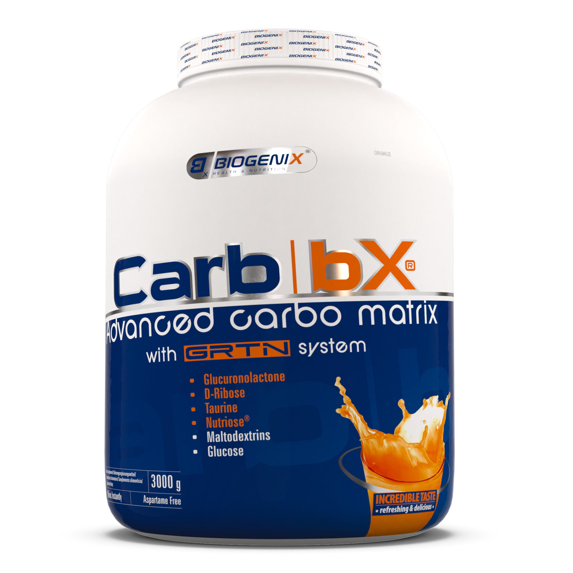 Biogenix Carb bX odżywka węglowodanowa o smaku pomarańczowym, 3000 g