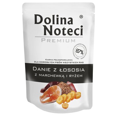 Karma dla psa DOLINA NOTECI Premium Danie z łososia z marchewką i ryżem 300 g